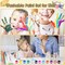 20-Pack Mini Acrylic Paint Set – 12 Colors with 40 Brushes & 280pcs Storage Strips for Kids & Adults